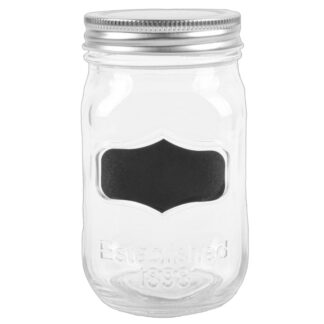 Mason Glass Jar W/Decal Clear 15 Oz Pdq