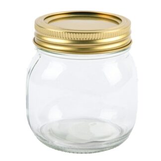 Glass Jar W/Tinplate Lid Clear 10 Oz Pdq