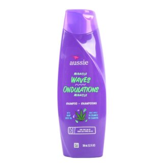 Aussie Miracle Waves Shampoo Hemp Seed Oil 12.1 Oz