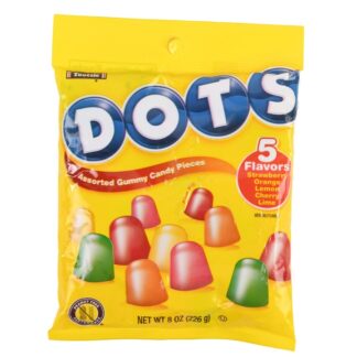 Dots Gummy Candy Asst Flavors 8 Oz Bag
