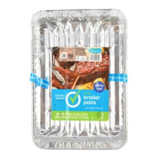 Broiler Pans Party Size 11.5 X 8.5 In 2 Ct