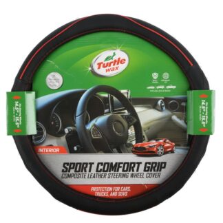 Turtle Wax Sport Grip Steering Wheel Cover Blk/Red