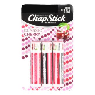 Chapstick Lip Balm Classic Cherry .15 Oz  3 Pk