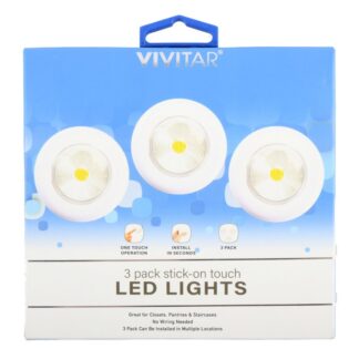 Vivitar Stick-On Touch Led Lights 3 Pc