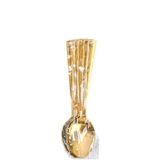 Dinner Spoon Golden Stainless Steel 7 In 6 Pc