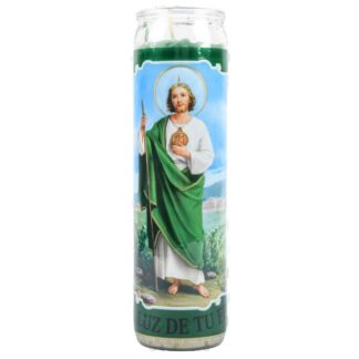 Veladora Religious Candle/Green San Judas Tadeo