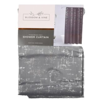 Shower Curtain Silver Metallic 70 X 72 In