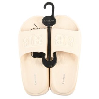 Women'S Bebe Slide Sandals Double Rubber Neutral Asst Sz
