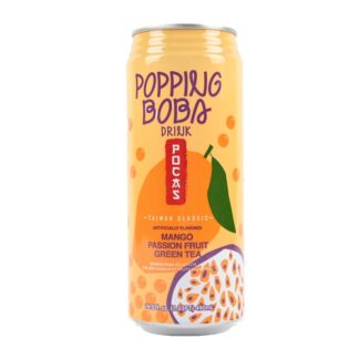 Pocas Popping Boba Mango Passion Fruit Tea 16.5 Oz