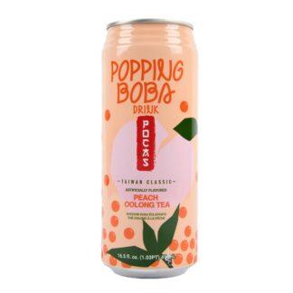 Pocas Popping Boba Peach Oolong Tea 16.5 Oz