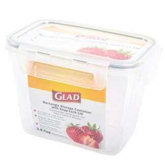 Glad Rec Plast Food Container Clear W/Snap Lock Lid 30.4 Oz