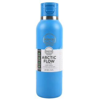 Double Wall Bottle Stainless Steel Clip Handle Blue 24 Oz