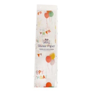 Happy Birthday Wrap Tissue W/Balloon 20X20 In 5 Sh