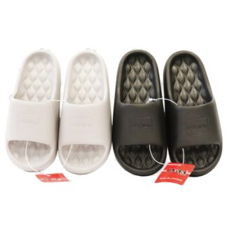 Men'S Eva Cloud Slippers White & Gray Asst Sizes 1Pr