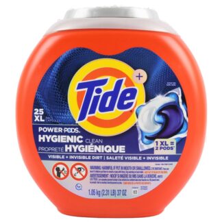 Tide Power Pods Hygeenic Clean Xl 25 Ct