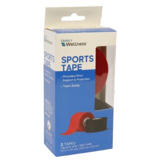 Sports Tape Black And Red 1.5 X 10 Yrd 2 Ct