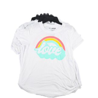 Jerry Leigh White Tee "Love" Asst Sizes