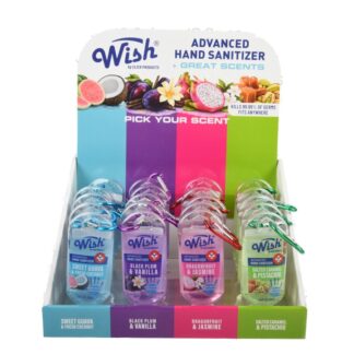 Wish Hand Sanitizer W/Clip 1.8 Oz Asst Disp