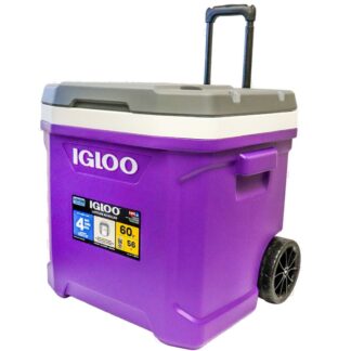 Igloo Wheeled Cooler Purple 60 Qt