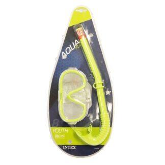 Hs 14.5" Snorkel & 6.5" Mask Set In Peggable Clamshell Age 8+