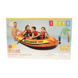 Hs Intex Explorer 300 Boat Set In Box 83 X 46 In Age 6+