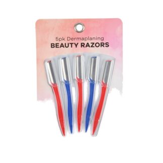 Dermaplaning Beauty Razors Red & Blue 5 Ct