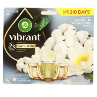 Air Wick Scent Oil Refill Cotton & Lotus 3 Pk