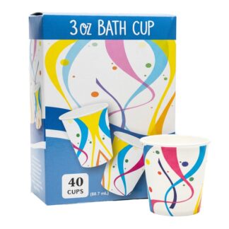 Paper Bath Cups W/Design 3 Oz 40 Ct