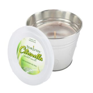 Citronella Candle Galvanized Bucket 15 Oz