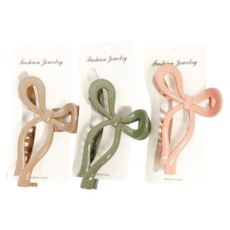 Bow Hair Claw Clip Asst Colors