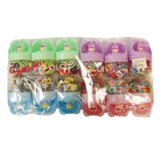 Mini Hair Elastics In Bunny Jar Asst Colors