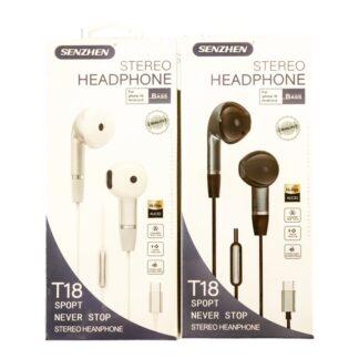 Stereo T18 Wired Headphones F/Iphone 16 & Android