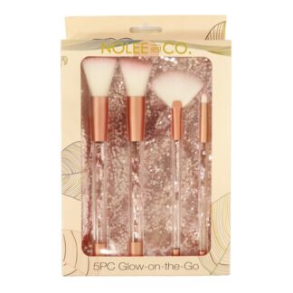 Nolee And Co. Glow On The Go Makeup Brush Set 5 Pc