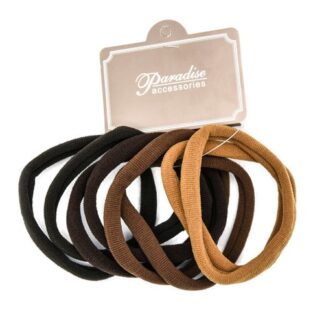 Hair Tie Pony Tail Large Brown Mix #H1179Br