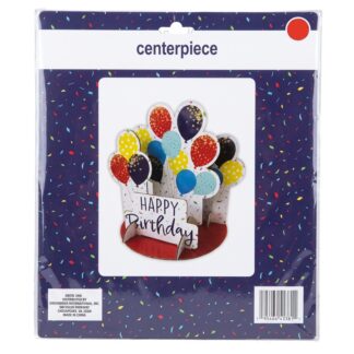 Happy Birthday Table Centerpiece Balloon Design