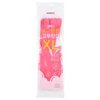Komax Rubber Gloves Pink X-Large 1 Pr