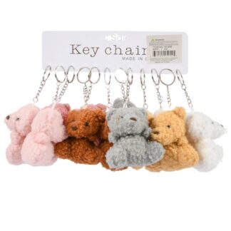 Key Chain Teddy Bear Plush Asst Colors