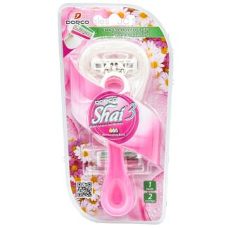 Dorco Women Razor Shai 3 1 Handle+2 Cartridges