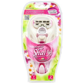 Dorco Women Razor Shai 3+3 1 Handle+2 Cartridges