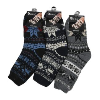 Hw Men'S Snowflake Design Socks Asst 1 Pr