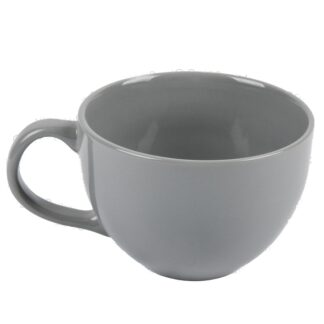 Porcelain Mug Grey 4.6" X 3.2" 18 Oz