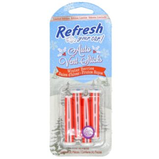 Refresh Your Car! Air Vent Sticks Winter Berries 4 Ct
