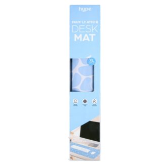 Hype Faux Leather Desk Mat Asst Colors 16" X 31"