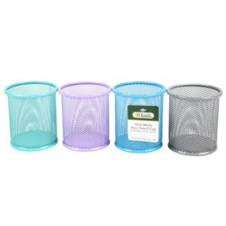 Bazic Metal Mesh Pen Holder Asst Colors