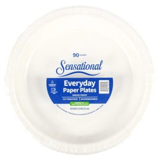Sensational White Paper Plates 8 3/8" 90 Ct