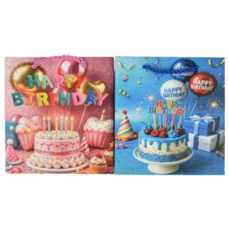 Happy Birthday Gift Bag Bday Cake Asst X-Small
