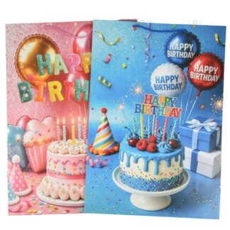 Happy Birthday Gift Bag Bday Cake Asst Jumbo