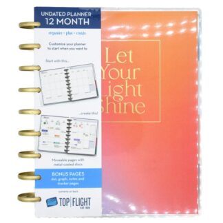12-Month Undated Planner Light Shine 7.5" X 9.5"