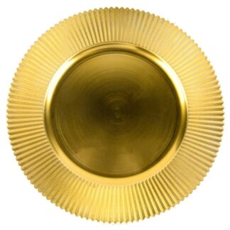 Plastic Charger Plate Metallic Gold 13 In