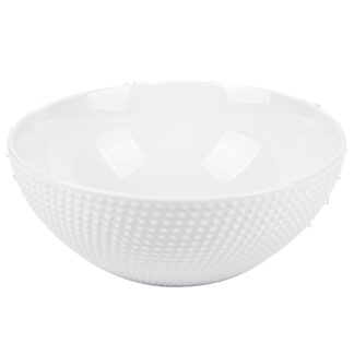 Porcelain Beaded Bowl White 8.7" X 3.5"